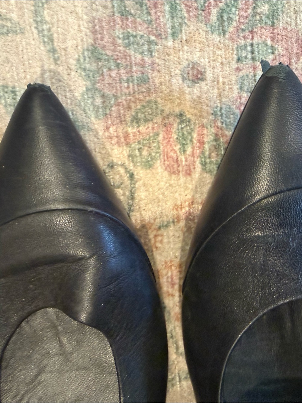 Agl Black Pointed-Toe Padded Strap Flats - Picture 3 of 4